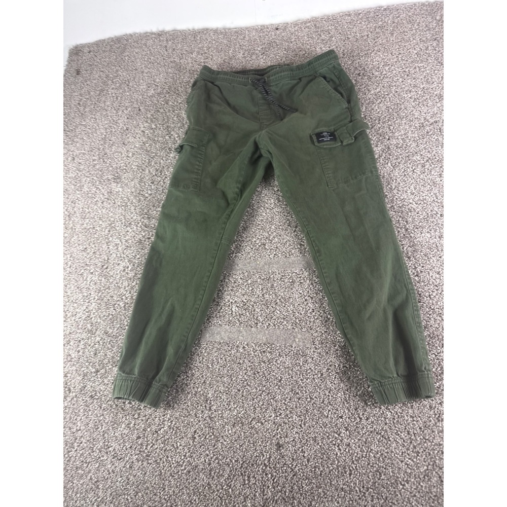 Tony Hawk Reflex Stretch Cargo Jogger Pants Mens Large Olive Green Utility Pants